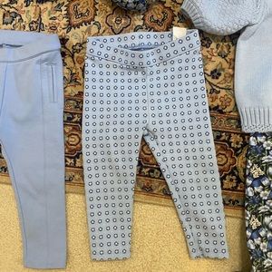 COPY - Janie and Jack . Baby blue & Navy 3 pants, 2 tops headband. Sz 12-18 mnt…